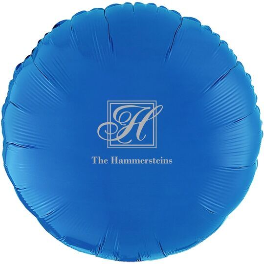 Pick Your Single Initial Monogram with Text Mylar Balloons